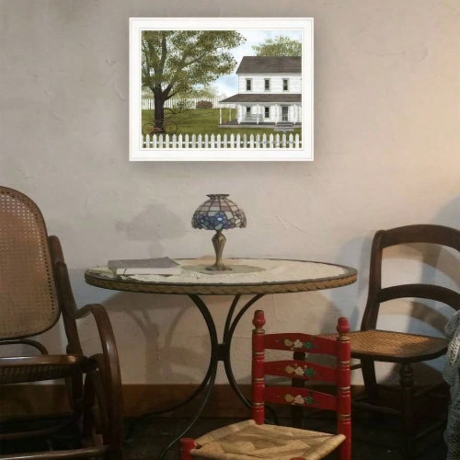 Green, Green Grass of Home by Billy Jacobs, Ready to Hang Framed Print, White Frame