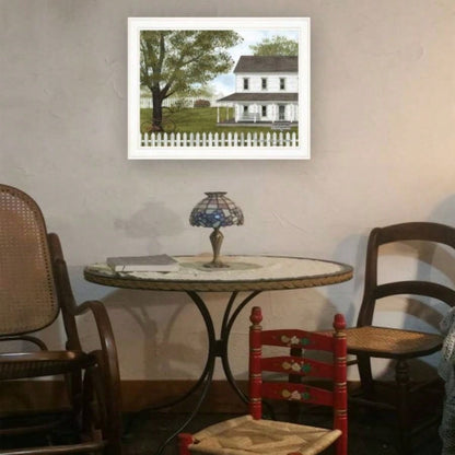 Green, Green Grass of Home by Billy Jacobs, Ready to Hang Framed Print, White Frame