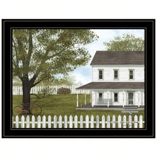 Green, Green Grass of Home by Billy Jacobs, Ready to Hang Framed Print, Black Frame
