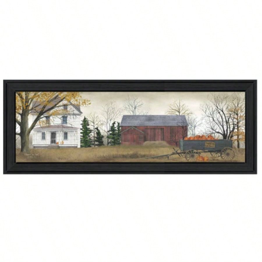 Trendy Decor 4U Pumpkins s le Framed Wall Art, Modern Home Decor Framed Print Living Room, Bedroom Farmhouse Wall Decoration by Billy Jacobs