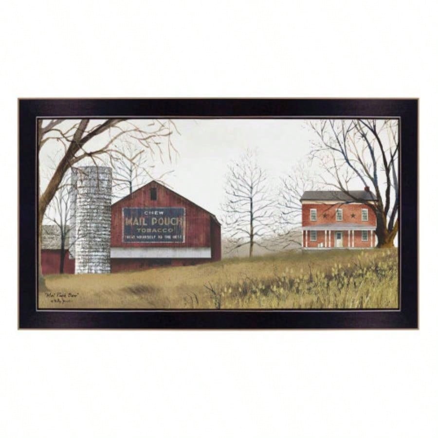 Mail Pouch Barn By Billy Jacobs, Printed Wall Art, Ready To Hang Framed Poster, Black Frame