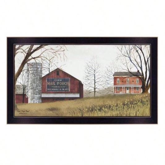 Mail Pouch Barn By Billy Jacobs, Printed Wall Art, Ready To Hang Framed Poster, Black Frame