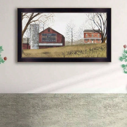 Mail Pouch Barn By Billy Jacobs, Printed Wall Art, Ready To Hang Framed Poster, Black Frame