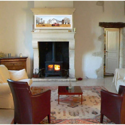 Autumn on Farm by Billy Jacobs, Ready to Hang Framed Print, White Frame