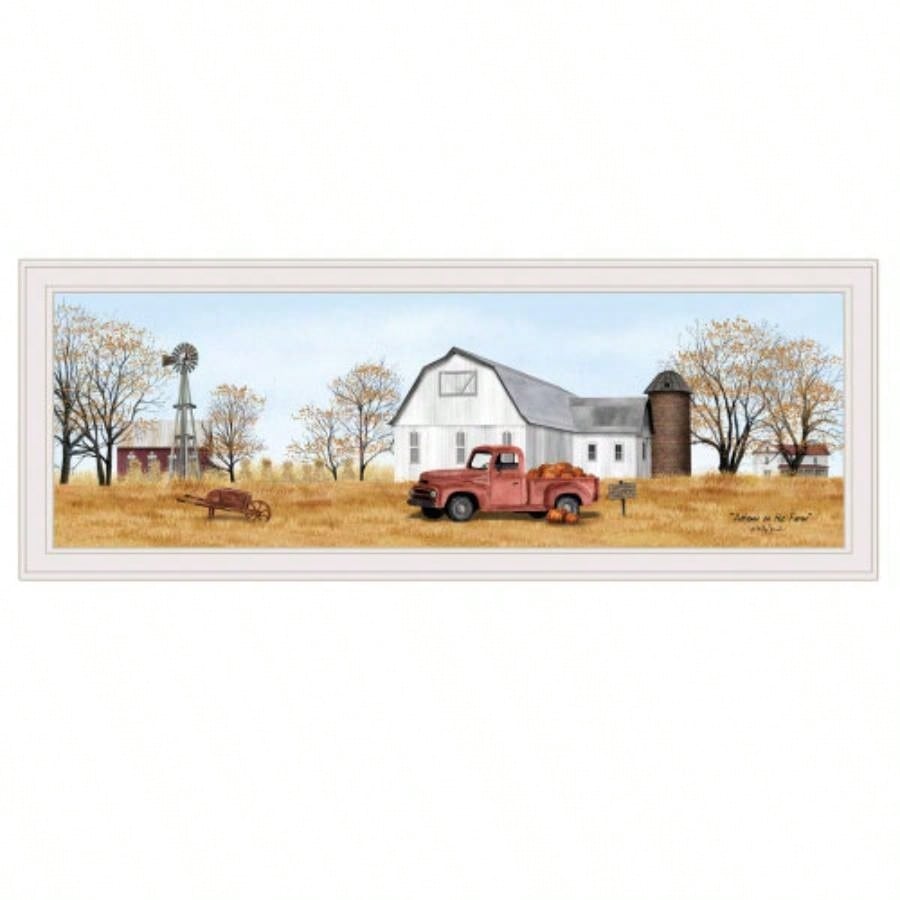Autumn on Farm by Billy Jacobs, Ready to Hang Framed Print, White Frame