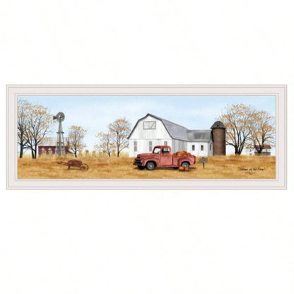 Autumn on Farm by Billy Jacobs, Ready to Hang Framed Print, White Frame