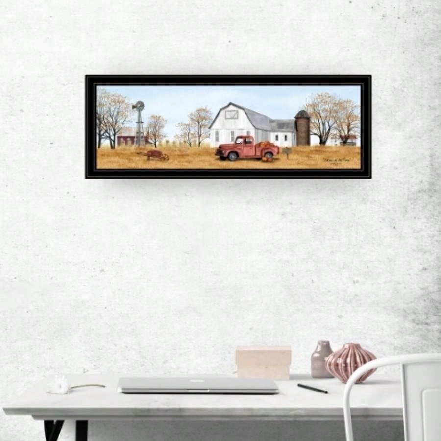 Autumn on Farm by Billy Jacobs, Ready to Hang Framed Print, Black Frame