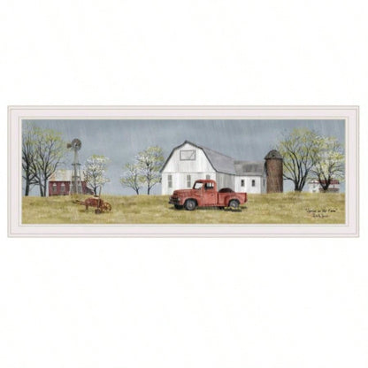 Spring On Farm by Billy Jacobs, Ready to Hang Framed Print, White Frame