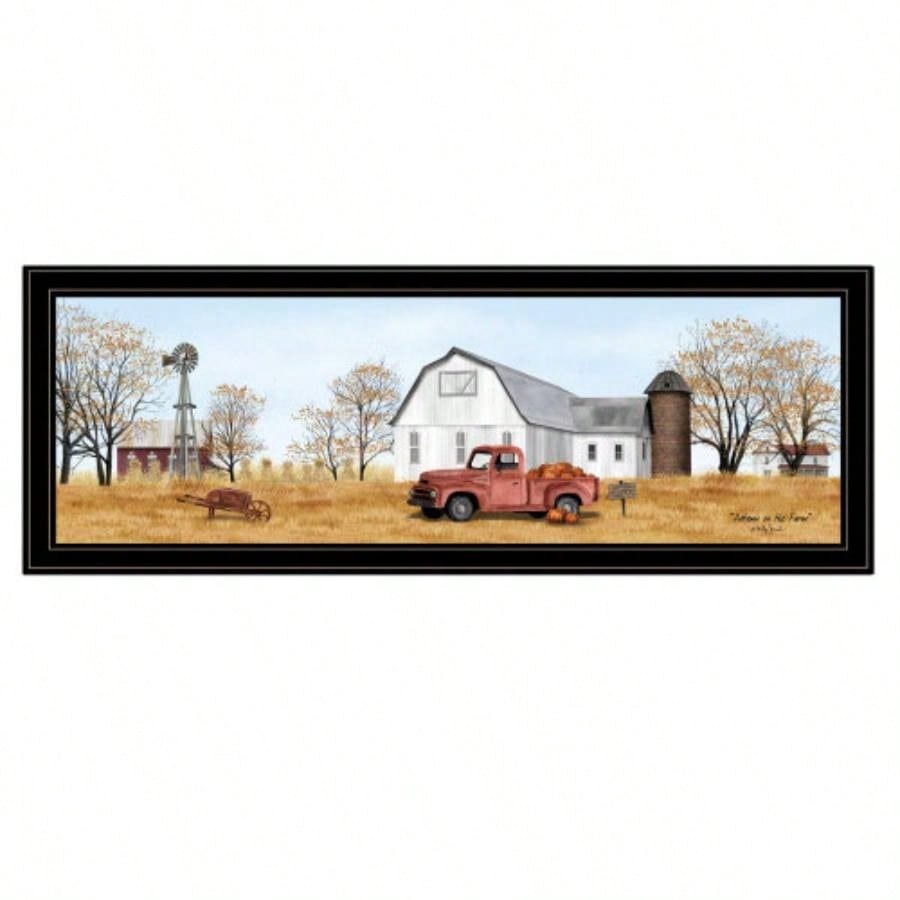 Autumn on Farm by Billy Jacobs, Ready to Hang Framed Print, Black Frame