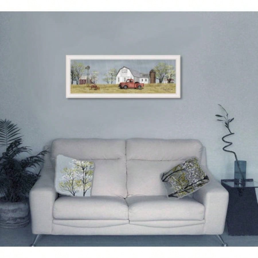 Spring On Farm by Billy Jacobs, Ready to Hang Framed Print, White Frame