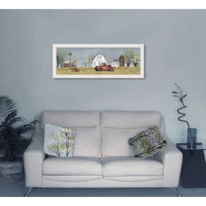 Spring On Farm by Billy Jacobs, Ready to Hang Framed Print, White Frame