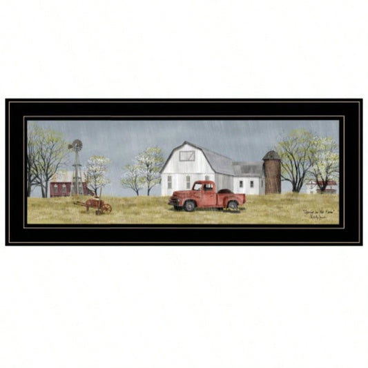 Spring On Farm by Billy Jacobs, Ready to Hang Framed Print, Black Frame