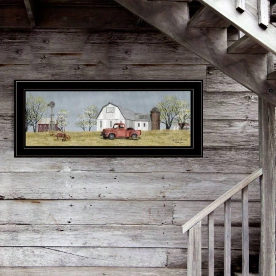 Spring On Farm by Billy Jacobs, Ready to Hang Framed Print, Black Frame