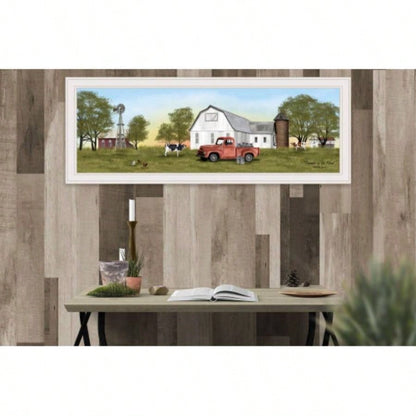 Summer on Farm by Billy Jacobs, Ready to Hang Framed Print, White Frame