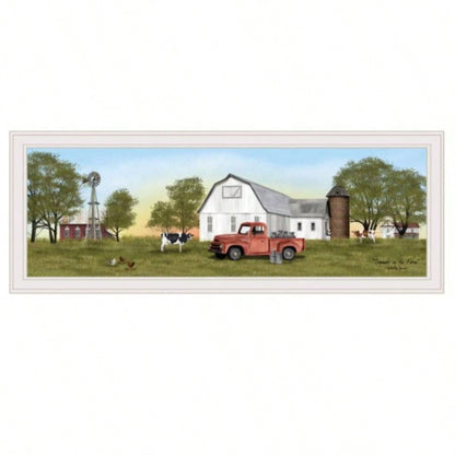 Summer on Farm by Billy Jacobs, Ready to Hang Framed Print, White Frame