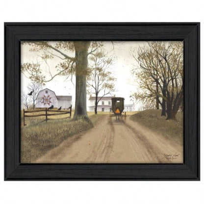 Headin Home By Billy Jacobs, Printed Wall Art, Ready To Hang Framed Poster, Black Frame