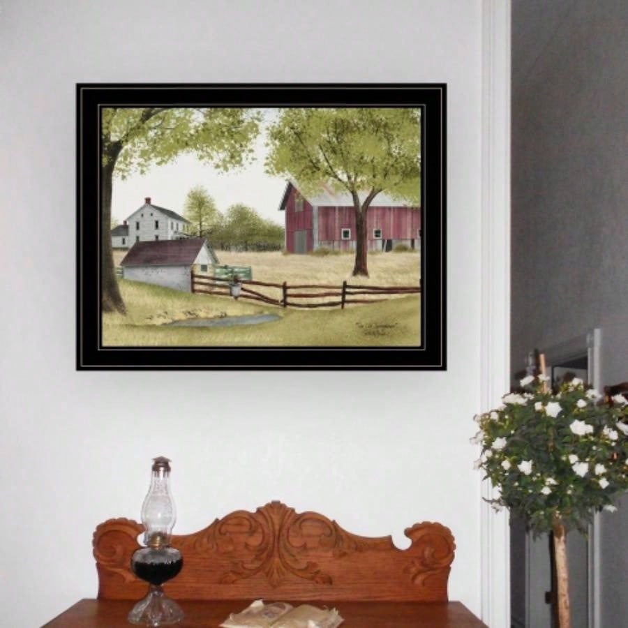 Trendy Decor 4U Old Spring House Framed Wall Art, Modern Home Decor Framed Print Living Room, Bedroom Farmhouse Wall Decoration by Billy Jacobs