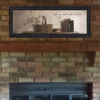 Trendy Decor 4U Live, Laugh and Love Framed Wall Art, Modern Home Decor Framed Print Living Room, Bedroom Farmhouse Wall Decoration by Billy Jacobs