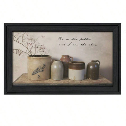 Trendy Decor 4U He is Framed Wall Art, Modern Home Decor Framed Print Living Room, Bedroom Farmhouse Wall Decoration by Billy Jacobs