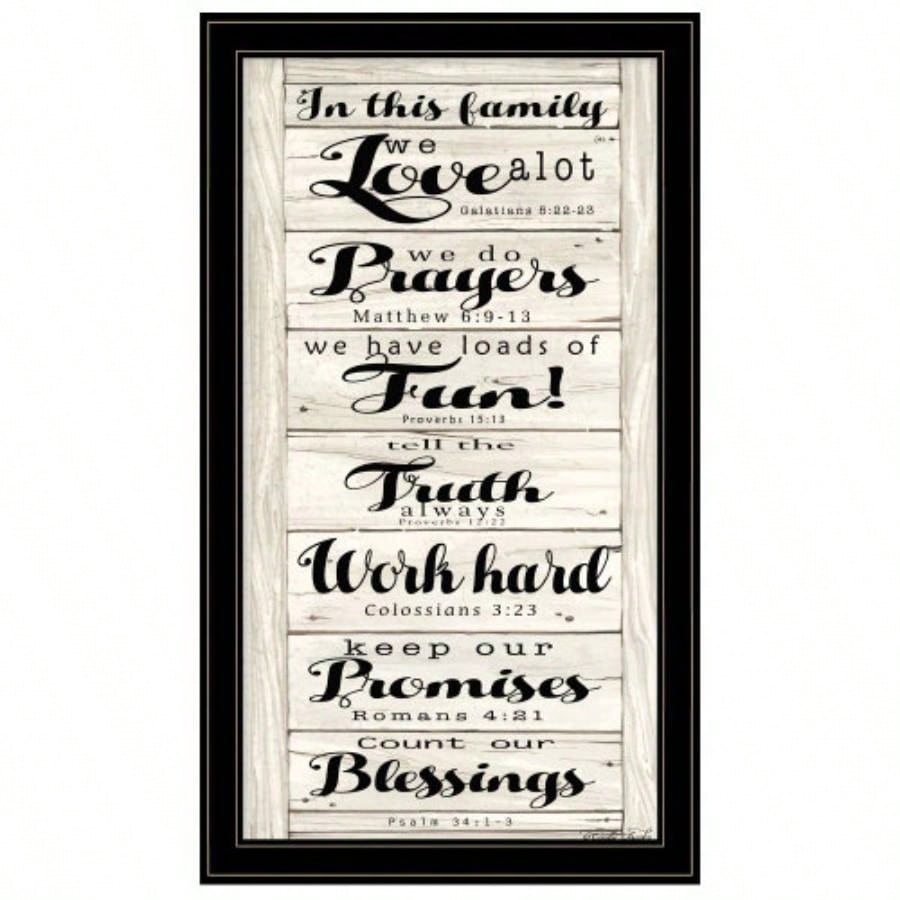 In this Family by Cindy Jacobs, Ready to Hang Framed Print, Black Frame