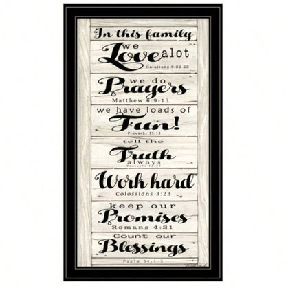 In this Family by Cindy Jacobs, Ready to Hang Framed Print, Black Frame