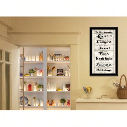 In this Family by Cindy Jacobs, Ready to Hang Framed Print, Black Frame