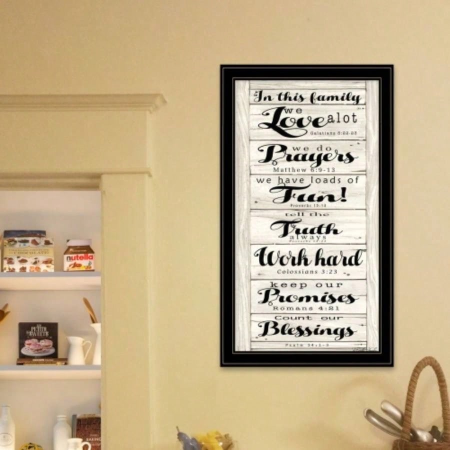 In this Family by Cindy Jacobs, Ready to Hang Framed Print, Black Frame