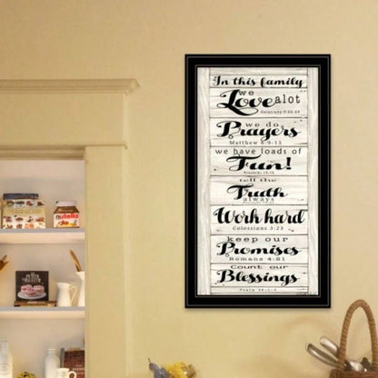 In this Family by Cindy Jacobs, Ready to Hang Framed Print, Black Frame