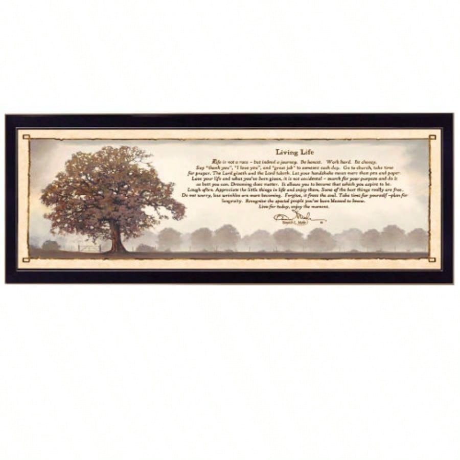 Living Life By Bonnie Mohr, Printed Wall Art, Ready To Hang Framed Poster, Black Frame