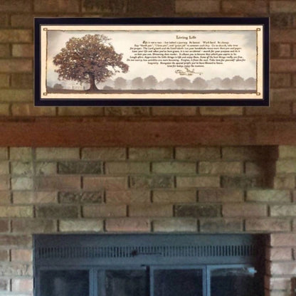 Living Life By Bonnie Mohr, Printed Wall Art, Ready To Hang Framed Poster, Black Frame