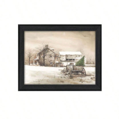 Trendy Decor 4U Bringing Home Tree Framed Wall Art, Modern Home Decor Framed Print Living Room, Bedroom Farmhouse Wall Decoration by John Rossini