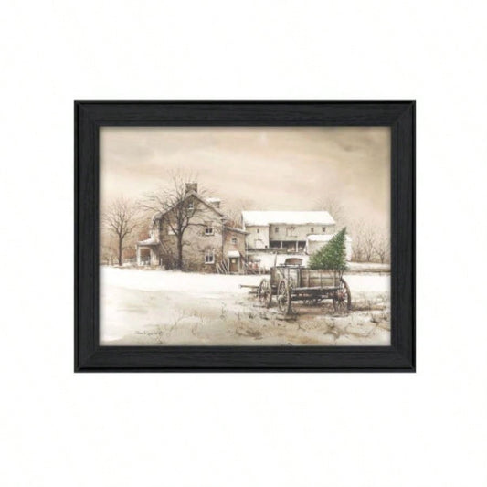Trendy Decor 4U Bringing Home Tree Framed Wall Art, Modern Home Decor Framed Print Living Room, Bedroom Farmhouse Wall Decoration by John Rossini