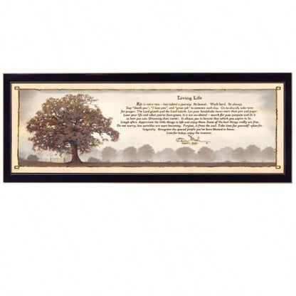 Living Life By Bonnie Mohr, Printed Wall Art, Ready To Hang Framed Poster, Black Frame