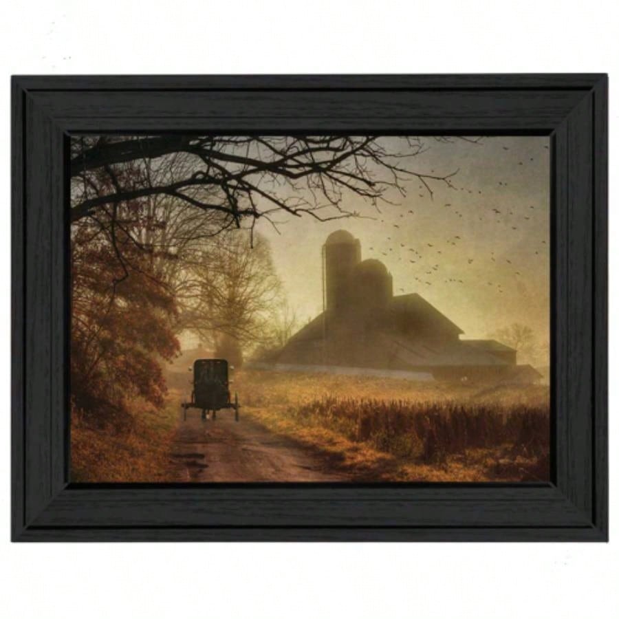 Sunday Morning By Lori Deiter, Printed Wall Art, Ready To Hang Framed Poster, Black Frame