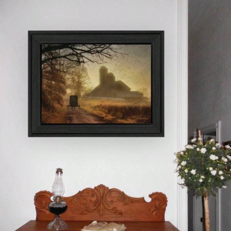 Sunday Morning By Lori Deiter, Printed Wall Art, Ready To Hang Framed Poster, Black Frame