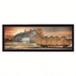 Sunset on Farm by Lori Deiter, Ready to Hang Framed Print, Black Frame