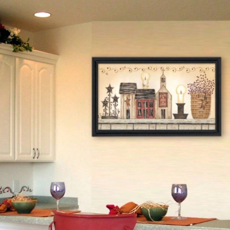 Faith Hope and Love By Linda Spivey, Printed Wall Art, Ready To Hang Framed Poster, Black Frame