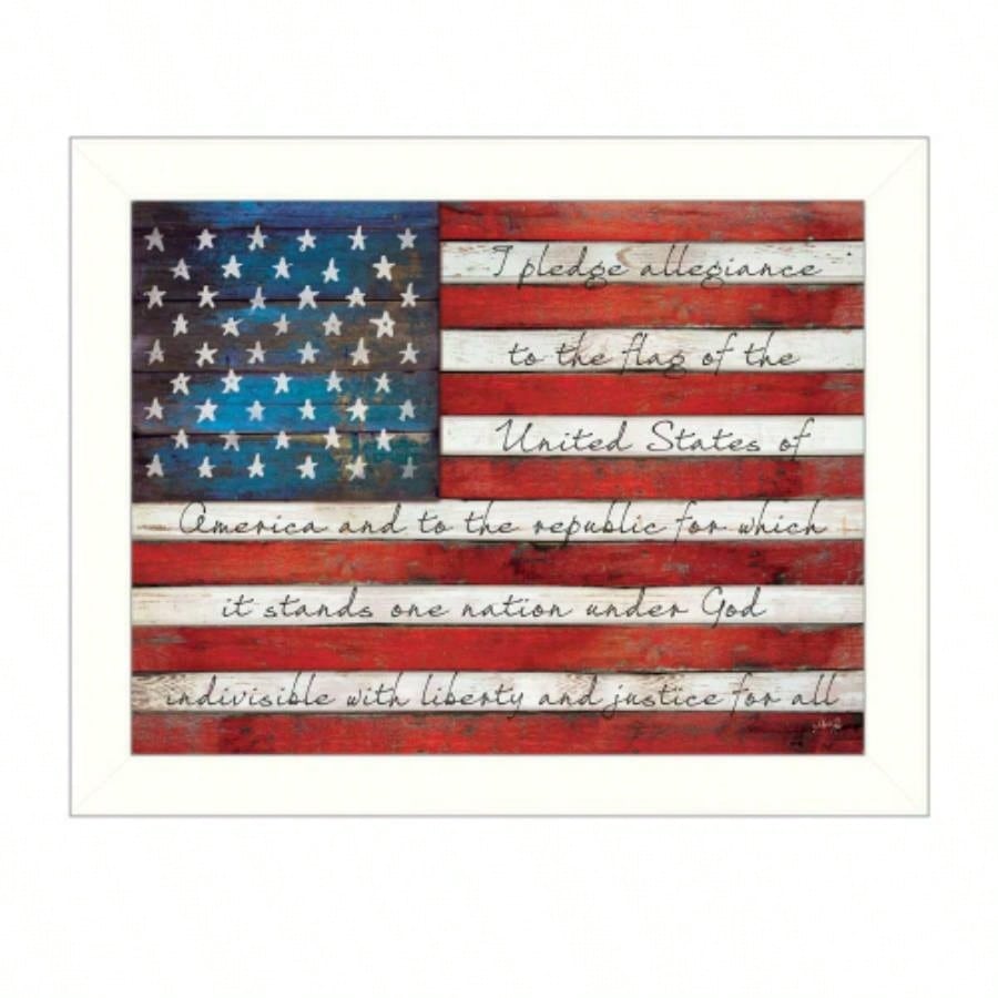 of Allegiance By Marla Rae, Printed Wall Art, Ready To Hang Framed Poster, White Frame