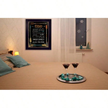 Today is a New Day By Marla Rae, Printed Wall Art, Ready To Hang Framed Poster, Black Frame
