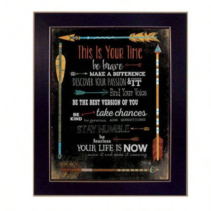 This is Your Time By Marla Rae, Printed Wall Art, Ready To Hang Framed Poster, Black Frame