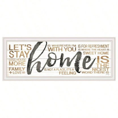 Home by Marla Rae, Ready to Hang Framed print, White Frame
