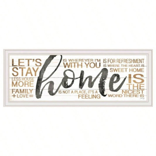 Home by Marla Rae, Ready to Hang Framed print, White Frame