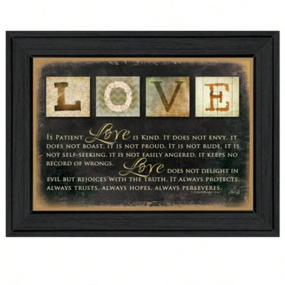 Love By Marla Rae, Printed Wall Art, Ready To Hang Framed Poster, Black Frame