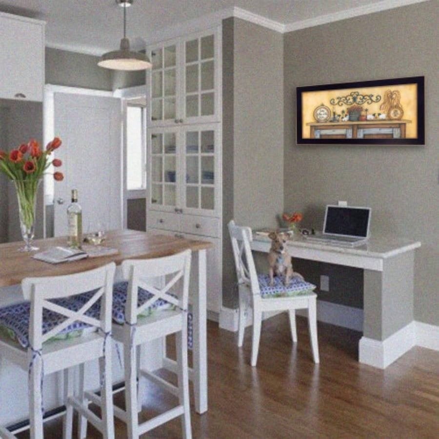Come Gather at Our Table By Mary June, Printed Wall Art, Ready To Hang Framed Poster, Black Frame