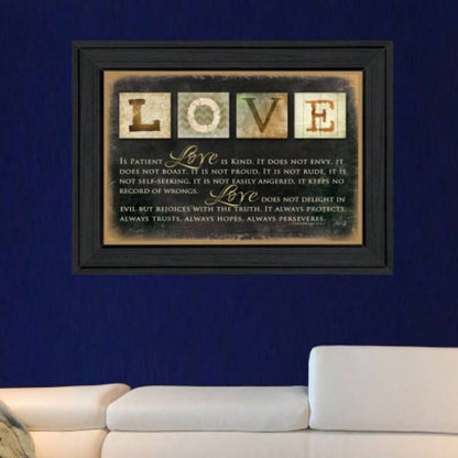 Love By Marla Rae, Printed Wall Art, Ready To Hang Framed Poster, Black Frame