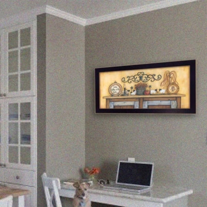 Come Gather at Our Table By Mary June, Printed Wall Art, Ready To Hang Framed Poster, Black Frame