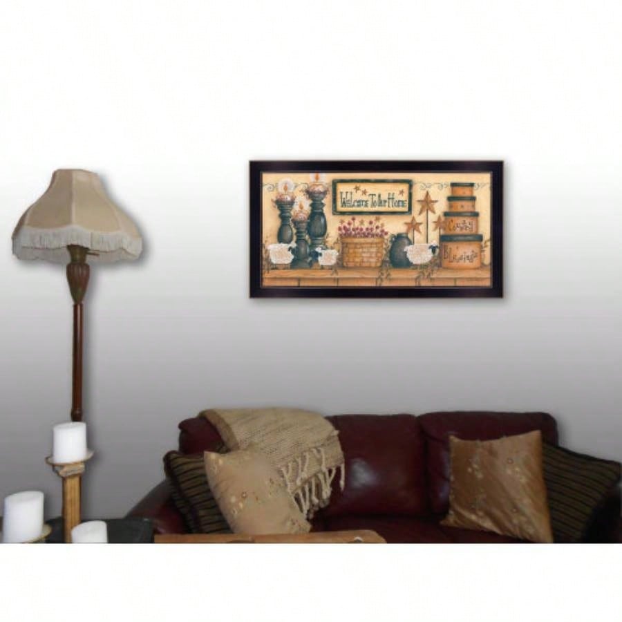Welcome to Our Home By Mary June, Printed Wall Art, Ready To Hang Framed Poster, Black Frame