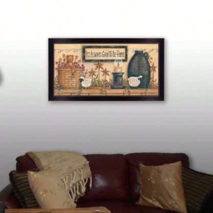 Its Good to Be Home By Mary June, Printed Wall Art, Ready To Hang Framed Poster, Black Frame