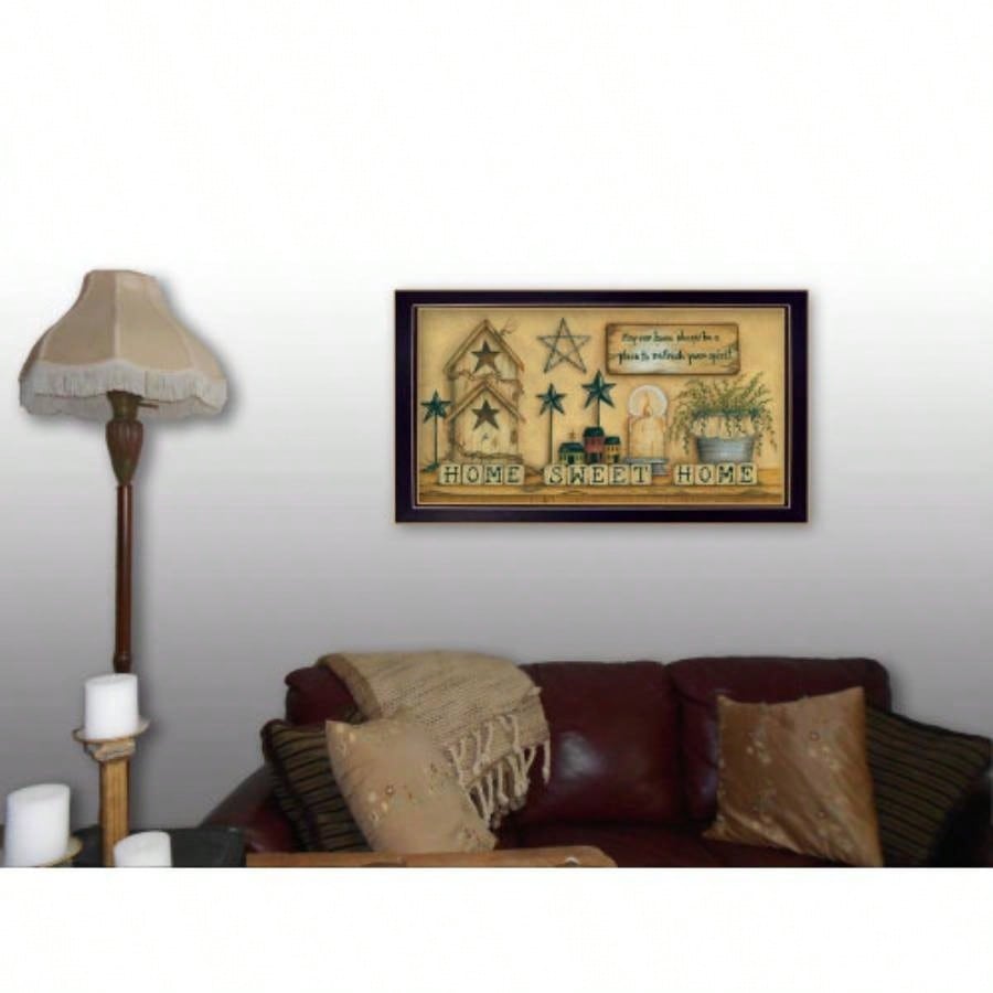Home Sweet Home By Mary June, Printed Wall Art, Ready To Hang Framed Poster, Black Frame