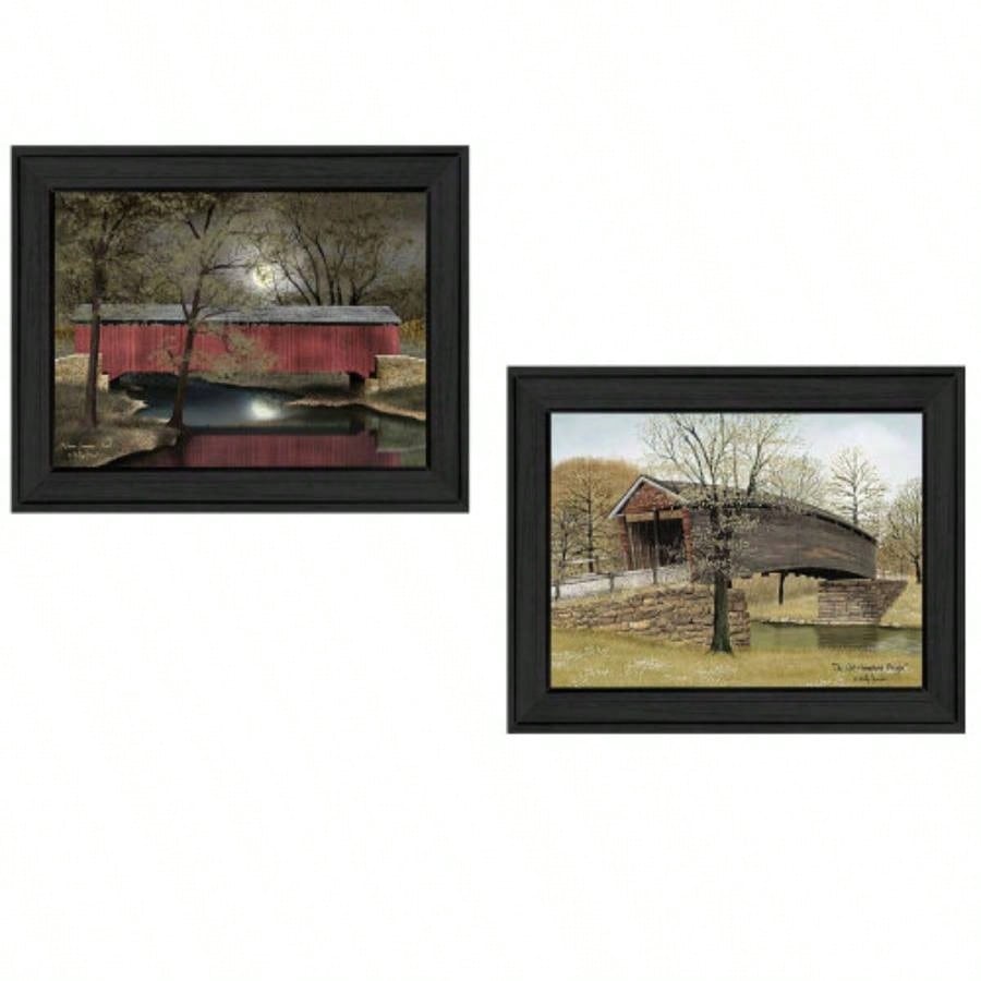 Trendy Decor 4U Bridges Framed Wall Art, Modern Home Decor Framed Print Living Room, Bedroom Farmhouse Wall Decoration by Billy Jacobs